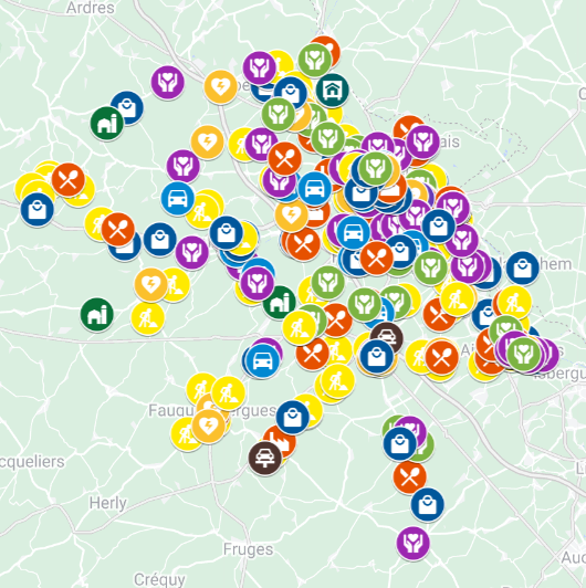Carte interactive des entrepreneurs Initiative Pays de Saint-Omer